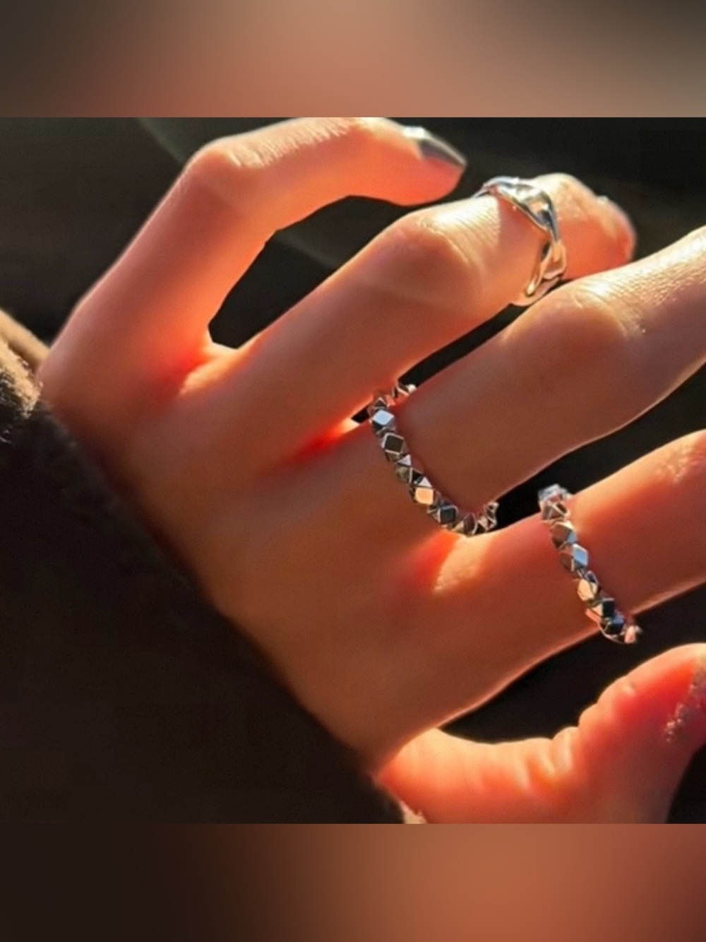 VenusFree irregular broken silver open ring
